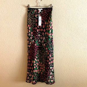 Topshop floral midi skirt, US 2